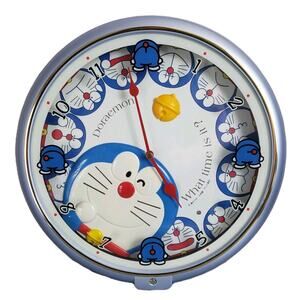 VTG Japan Manga Doraemon Musical Wall Clock Rare Tested. Fujiko Pro. TV Asahi